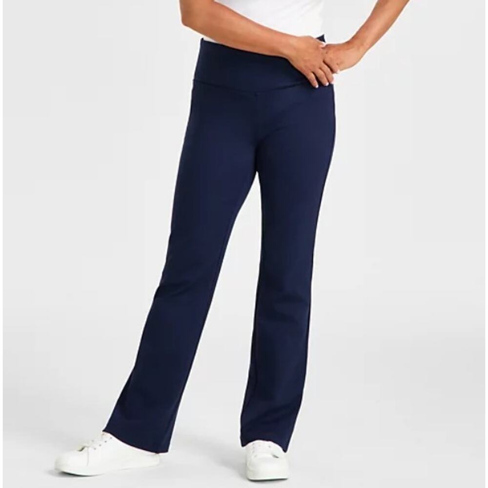 Style & Co. Women's Ponté-Knit Bootcut Pants Industrial Blue Size L